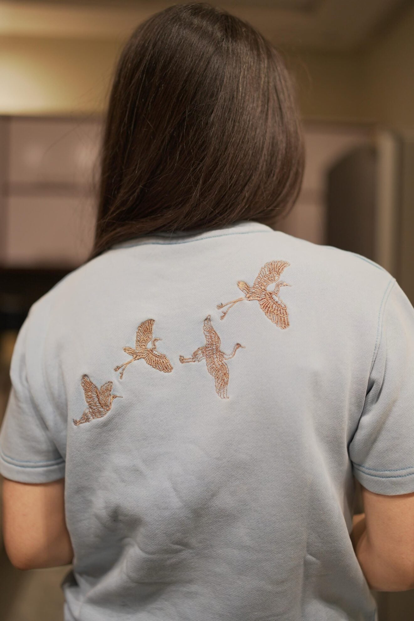 Embroidered Birds T-Shirt