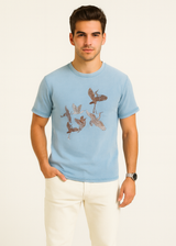 Embroidered Birds T-Shirt