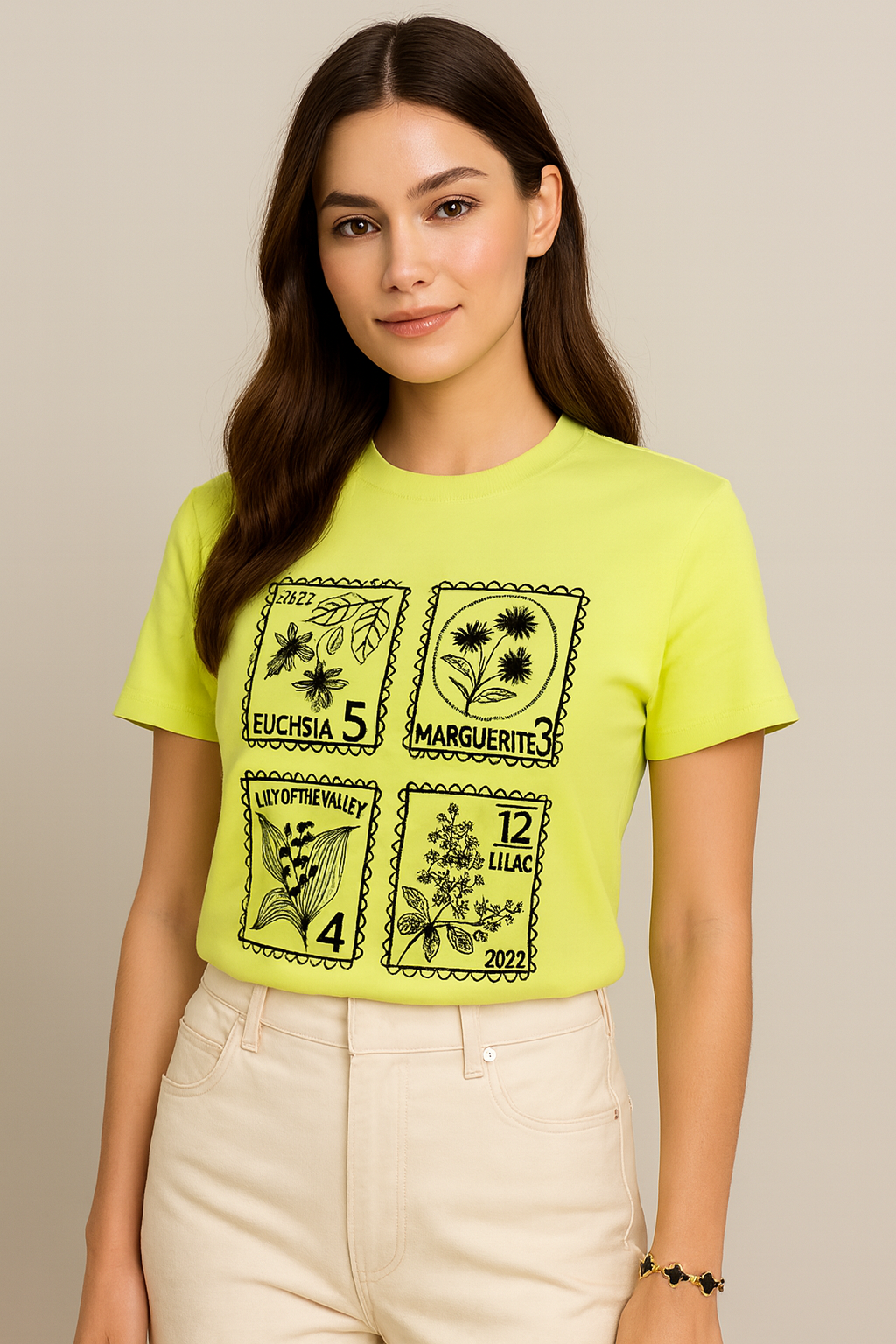 Floral Stamp T-Shirt