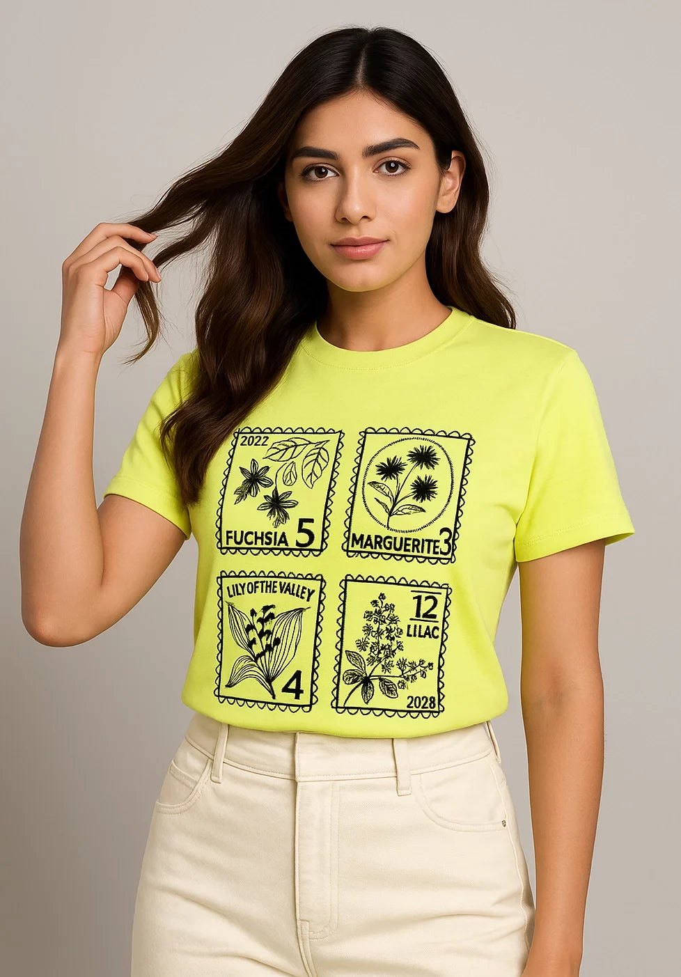 Floral Stamp T-Shirt
