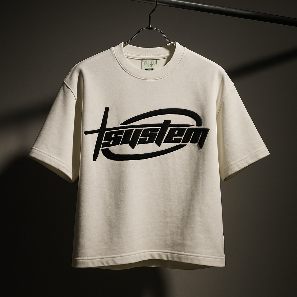 System Oversized White Sweatshirt