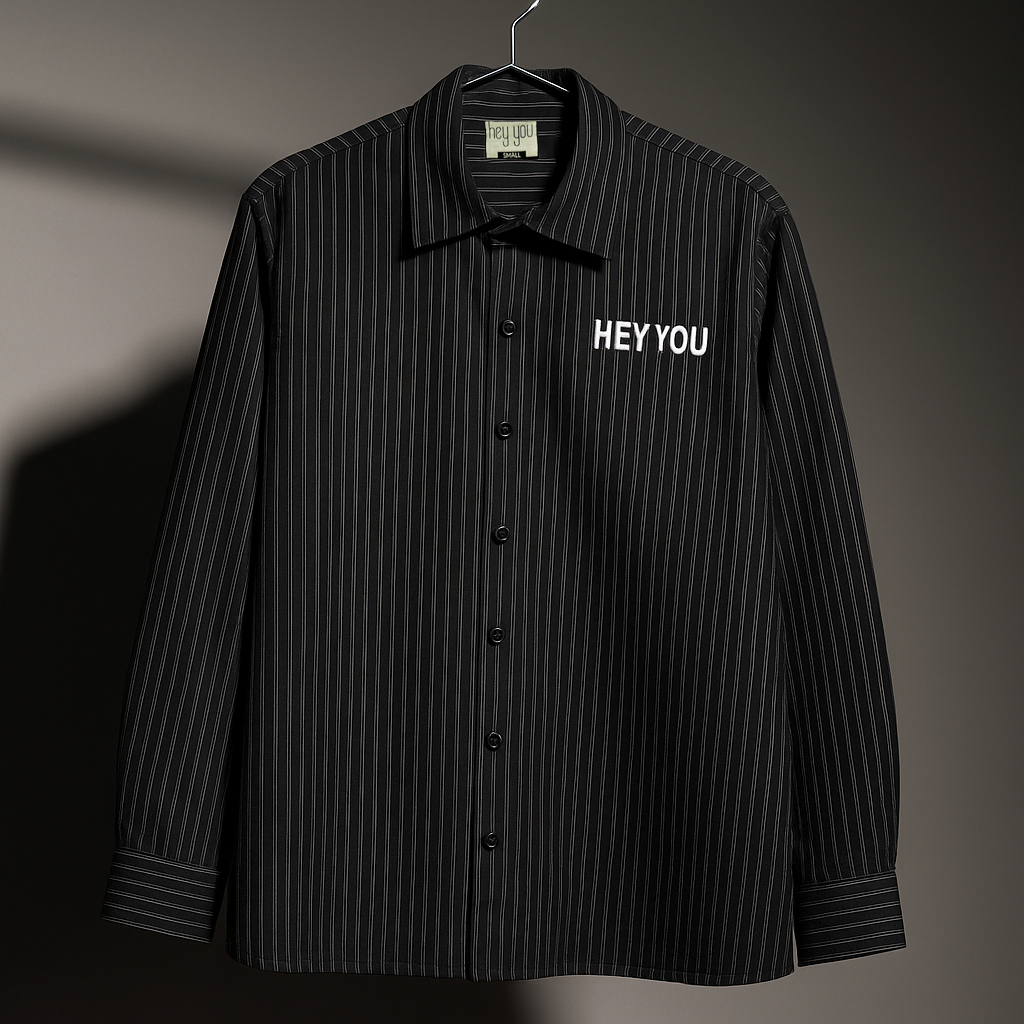 HeyYou Black Pinstripe Shirt