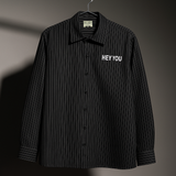 HeyYou Black Pinstripe Shirt